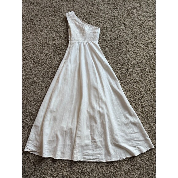 Farm Rio Anthropologie One-Shoulder A-Line Smocked Dress Women's Size XXS Petite - Picture 15 of 16